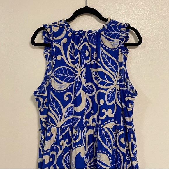Lane Bryant Maxi Dress Blue White Size 18/20 - Picture 5 of 10